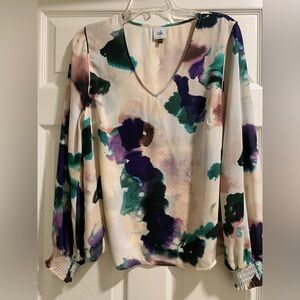 Cabi blouse with elastic sleeves